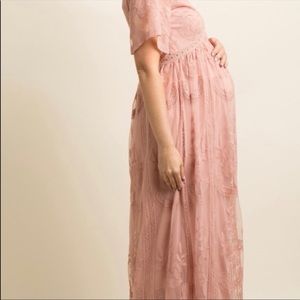 Pink blush maternity dress
